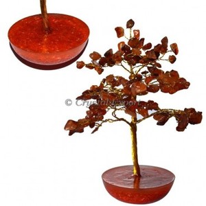 High Quality 300-<b>Chip</b> Natural Red Carnelian Gemstone Tree Hand-Carved Chakra Healing <b>Crystal</b> Stone for Home Decoration Wholesale - Product Image 1