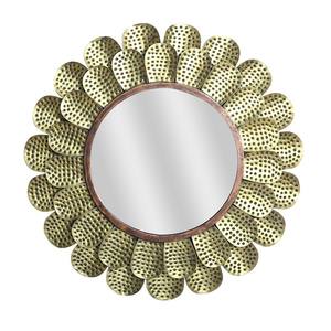 Vintage Inspired <b>Gold</b> Iron Frame Wall <b>Mirror</b> Enhances Ambiance in Any Room for Decorative Use - Product Image 2