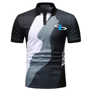 เสื้อโปโลผ้าฝ้ายโพลีเอสเตอร์สำหรับผู้ชายเสื้อโปโลแขนสั้นคอตั้งแฟชั่นใหม่2025 - Product Image 1