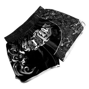 Shorts d'arts martiaux imprimés 100% polyester légers et respirants pour l'entraînement et les combats de Muay Thai - Product Image 4