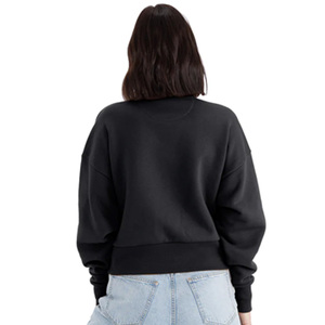 เสื้อสเวตเตอร์สตรีใส่สบายพร้อมป้ายปักลายโลโก้ตามสั่งสำหรับใส่ออกกำลังกายสตรีทแวร์และเลานจ์ - Product Image 3