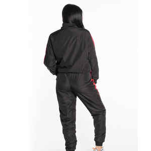 Conjuntos de chándal cortavientos para mujer, ropa deportiva informal con logotipo personalizado al por mayor, conjuntos de chándal cortavientos transpirables e impermeables - Product Image 5