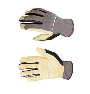 Guantes utilitarios Guantes resistentes de piel de cabra con palma acoplada Guantes resistentes con diseño de puño antideslizante a la venta - Product Image 3