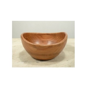 Tazón de madera de Acacia antigua con acabado liso de diseño moderno para servir comida para ensalada, arroz, sopa, arroz, comida, tazón de comida para servir - Product Image 6
