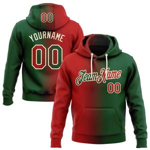 Customized Gradient Sports Pullover Sweatshirt <b>Hoodie</b> Green Red Custom <b>Stitched</b> Winter Fashion Embroidered <b>Hoodie</b> Digital - Product Image 1