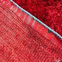Wunderschöner Roter Marokkanischer Wollteppich Maßgefertigter Zaiane-Teppich Handgefertigt Waschbar Ganzjährig Nutzbar mit Reichhaltigen Subtilen Erdigen Farbtönen für OEM