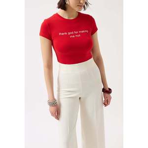 Camiseta corta Thanks God Baskili Likrali - Rojo - Rojo - Product Image 4