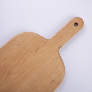 Grande planche à découper rectangulaire en bois de hêtre de 50x23 cm avec poignée - Plateau de service en bois massif naturel - Ustensiles de cuisine écologiques - Product Image 2