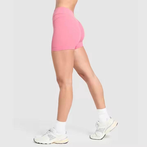 Short léger taille haute pour femme Silhouette respirante coupe régulière pour les journées d'été ou de bureau élégantes - Product Image 3