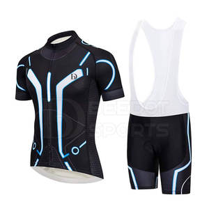 Conjunto de Jersey de ciclismo con cremallera completa de diseño único para hombre, uniforme de Ciclismo de talla grande transpirable Anti-UV antibacteriano de secado rápido - Product Image 1