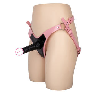 Populer mainan seks Lesbian Dual <span class=keywords><strong>Harness</strong></span> celana Dildo Strap on Wearable Double Dildo untuk wanita pasangan masturbator wanita - Product Image 2