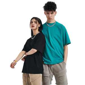 Recién llegado, Camiseta de algodón 100% pesado de gran tamaño para hombre, diseño de cuello redondo de lavado Vintage con impresión Digital personalizada - Product Image 1