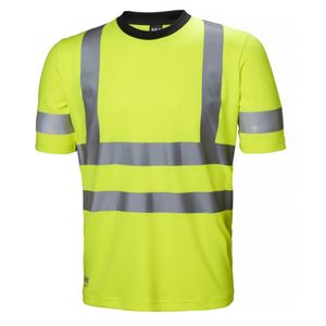 Flex Fit Enterprises Hi <b>Vis</b> Reflective <b>T</b> <b>Shirt</b> Unisex Orange Polyester Workwear Safety Construction Short Sleeve Uniform Needle - Product Image 2