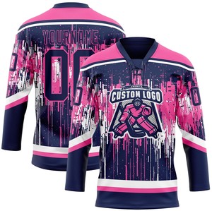 Maillot de hockey personnalisable Impression numérique 100% polyester Séchage rapide Antibactérien Options de nom d'équipe/nombres/nom du joueur - Product Image 6