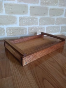 Modern High Quality Wooden Serving <b>Tray</b> with Customized Size Solid Handle Durable Lightweight Design Floral/Abstract Pattern - Product Image 2