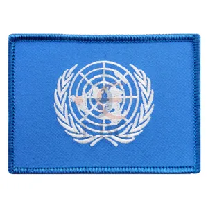 Länder Flaggen gestickter Patch in Peel Off Backing oder Aufbügeln von Backing Clothing Woven Label Patch Badge Emblem