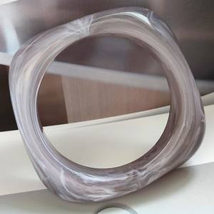 Brazaletes Kada de Resina Multicolor de Diseño, Joyería Ancha Hecha a Mano, Artesanía en Resina, Accesorios de Moda para Mujer - Product Image 4