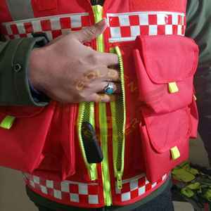 Vêtements de travail routier, veste de sécurité médicale, veste de sauvetage, vêtements de sécurité réfléchissants haute visibilité, uniforme de garde de sécurité rouge, veste tactique - Product Image 5