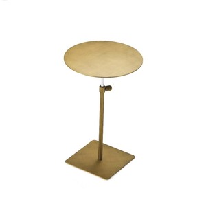 Modern Round Coffee <b>Table</b> with Iron Frame Customizable Design & Top Grade Quality for Home Office Living Room & <b>Balcony</b> - Product Image 3