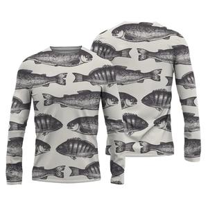 Sublimation complète personnalisée Oem Uv50 + masque de pêche à manches longues avec protection UPF chemises à capuche sweat à capuche de pêche maillot de football à séchage rapide - Product Image 5