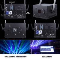 Projecteur laser RGB 5W avec animation et dégradé de couleurs fluide, scanner Galvo 40Kpps pour fêtes, parcs à thème et spectacles en club