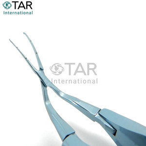 Capsulorhexis Forceps Pointu Dentelé Embouts de Verrouillage Cross Action 1.2mm Largeur Instruments Médicaux Chirurgicaux Ophtalmiques - Product Image 6