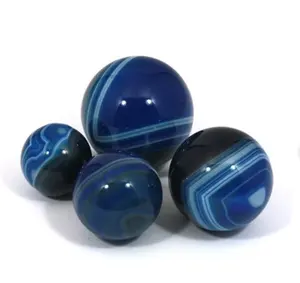 Esfera de Agate com Bandas Azul Natural de Melhor Qualidade para Venda Quente em massa | Esfera de Cristal Agate tingido por ALIF CRISTAL E AGATE