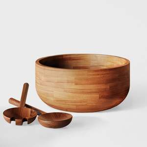 Ensemble de 4 bols de service en bois jetables de 7 pouces pour salade, soupe, nouilles, fruits, bol en bois écologique et pratique - Product Image 2