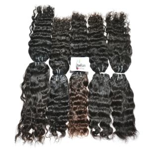 Extensions de cheveux humains indiens bruts, ondulés, vierges, prix de gros, double trame machine, sans traitement chimique, tissage lâche profond - Product Image 3