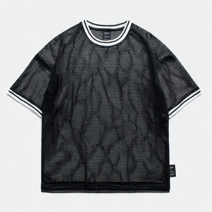 Camiseta de Fútbol Ligera de Manga Corta de Malla, Camiseta de Entrenamiento de Fútbol de Secado Rápido - Product Image 1