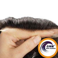 Perruque Q6 100% Cheveux Indiens Remy Longueur Moyenne Noire avec Dentelle HD Frontale / Côtés en Dentelle Française Ligne de Cheveux Naturelle Nœuds Blanchis