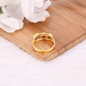 Solid 925 Sterling <b>Silver</b> Kyanite Tanzanite Crystal Quartz Gemstone Yellow Gold <b>Plated</b> Designer Ring Birthday Gifts Jewelry - Product Image 3