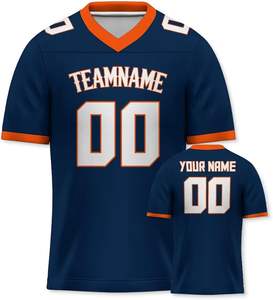 Camiseta personalizada de fútbol americano para hombre, de manga corta Camiseta deportiva transpirable de secado rápido personalizada o en blanco - Product Image 3