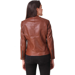 2025 vente chaude veste en cuir solide respirant pour femmes Logo personnalisé Service OEM traitement brut - Product Image 2