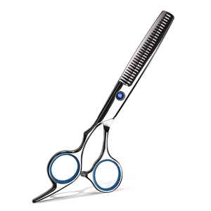 Tijeras profesionales de acero para adelgazar el cabello de 28 30 dientes, borde afilado, tijeras de peluquería con mango de acero - Product Image 4