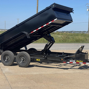 Hydraulic <b>Farm</b> Dump <b>Trailer</b> Four Wheel Tipping <b>Trailer</b> Black Steel Hauler for Manure Soil and Bulk Material - Product Image 1