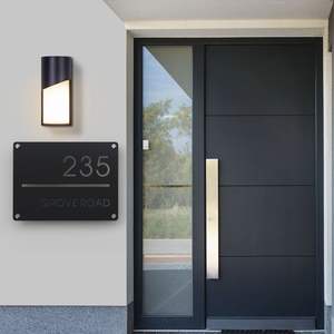Mat Noir & Or <span class=keywords><strong>Miroir</strong></span> Numéro Adresse Signe Numéro de Maison et Nom <span class=keywords><strong>Plaque</strong></span> Murale Coupe Acrylique Numéro de Maison Signe - Product Image 4