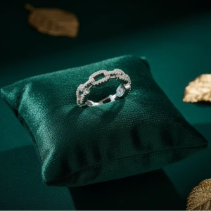 Aniva RN2612 Joyería Fina, Anillo Cubano de Plata de Ley 925, Certificado IGI, Diamante VVS Cultivado en Laboratorio, Estilo Étnico para Mujer - Product Image 3