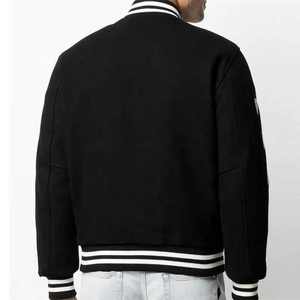 Veste bomber varsity en toile de baseball vintage pour homme de haute qualité, personnalisée, patchwork en chenille, écologique, en coton de soie, pour l'hiver - Product Image 4