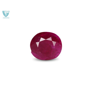 Piedra Preciosa Suelta de Rubí de 4.48 Quilates, Corte Esmeralda Ovalado Facetado, Zafiro Natural Calibrado, Tonos Verde Óptico, Rojo y Rosa, Certificado IGI - Product Image 1