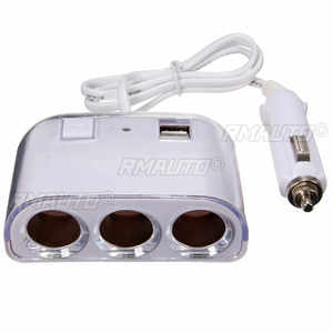 120W 3-Socket Nhanh Chóng Sạc Adapter 2 Cổng USB Và Chuyển Đổi Ô Tô Thuốc Lá Nhẹ Hơn Splitter Xe Phụ Kiện Cho 12V 24V Xe Ô Tô - Product Image 3