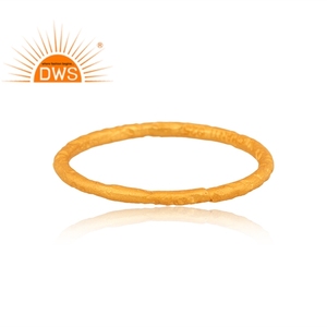 Anillo de banda apilable chapado en oro de 18 quilates de plata de ley de la mejor calidad, joyería fina Demi para mujer, regalo para ella - Product Image 2