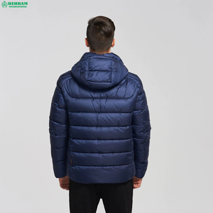Blouson matelassé brillant coupe-vent personnalisé pour homme, en polyester écologique, avec rembourrage uni, tendance, longueur standard - Product Image 4
