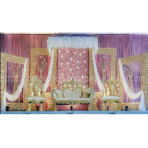 Trending Indian Wedding Furniture UK Royal Golden Throne Sofa Set DST Exports Luxury Asian Wedding Reception Stage Precio de fábrica - Product Image 5