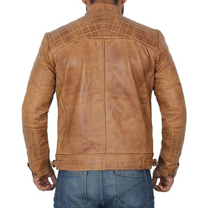 Veste en cuir confortable pour hommes, veste en toile unie à la mode pour l'hiver à des prix très vendus - Product Image 5