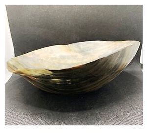 Natural Buffalo Horn Rustic Modern Oval Round Shapes Horn Dish Shaving Made In India - Product Image 4