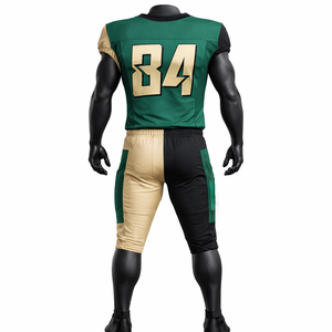 ชุดยูนิฟอร์มอเมริกันฟุตบอลแบบกำหนดเองขายส่ง เสื้อเจอร์ซีย์ กางเกงผ้าตาข่ายระบายอากาศ ชุดกีฬาทีม OEM จำนวนมาก - Product Image 2