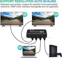 Commutateur matriciel HDMI SYONG 2x2, commutateur vidéo 4K60Hz 2 entrées 2 sorties, prise en charge de la sortie audio optique et 3,5 mm, 3D, HDMI 2.0b