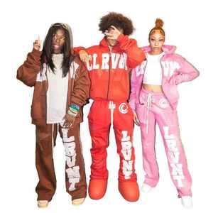 ชุดวอร์มแนววินเทจสำหรับผู้ชายและผู้หญิงชุดวอร์มทรงถุงมีฮู้ดมีซิประบาย460 GSM - Product Image 2