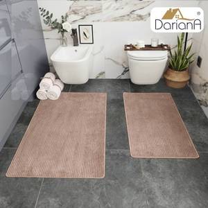 FIBRA Tapis de sol en microfibre marron, avec support en caoutchouc antidérapant, lavable, séchage rapide, tapis de maison 45x75 - Product Image 4
